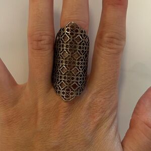 Kendra Scott Antique Silver Adjustable Boone Ring